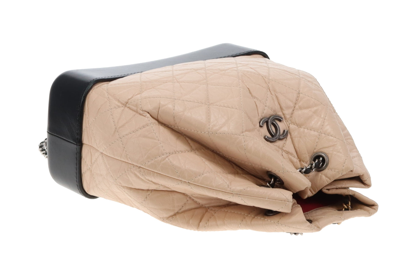 Chanel Beige Aged Calfskin and Black Leather Gabrielle Backpack 2018