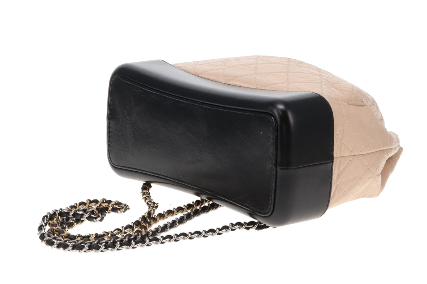 Chanel Beige Aged Calfskin and Black Leather Gabrielle Backpack 2018