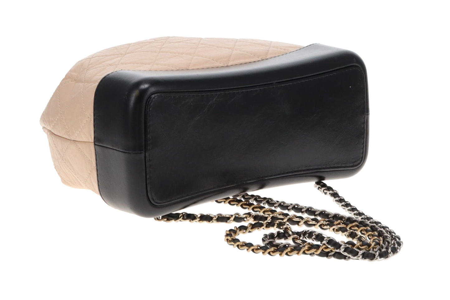 Chanel Beige Aged Calfskin and Black Leather Gabrielle Backpack 2018