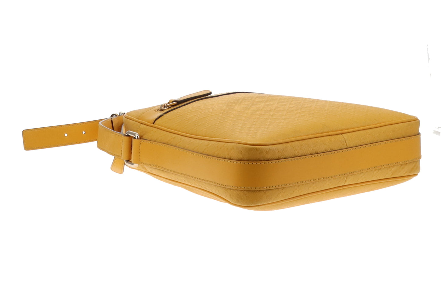Gucci Yellow Diamante Leather Zipped Messenger Bag