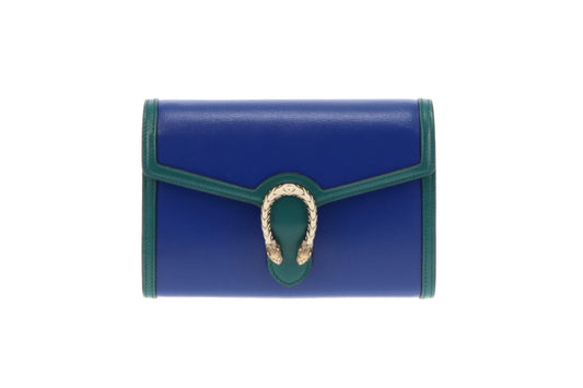 Gucci Blue & Green Dionysus Chain Wallet