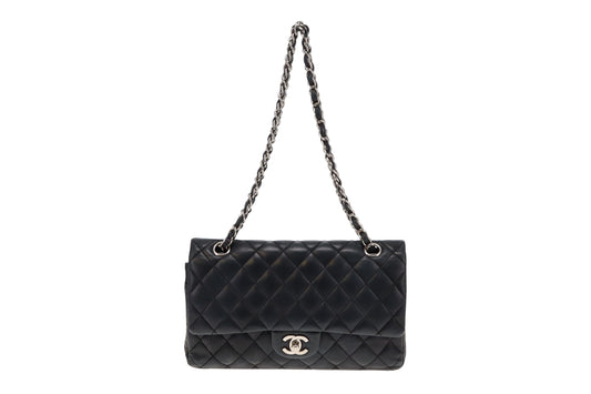 Chanel Black Lambskin Classic Medium Double Flap Bag 2006/08