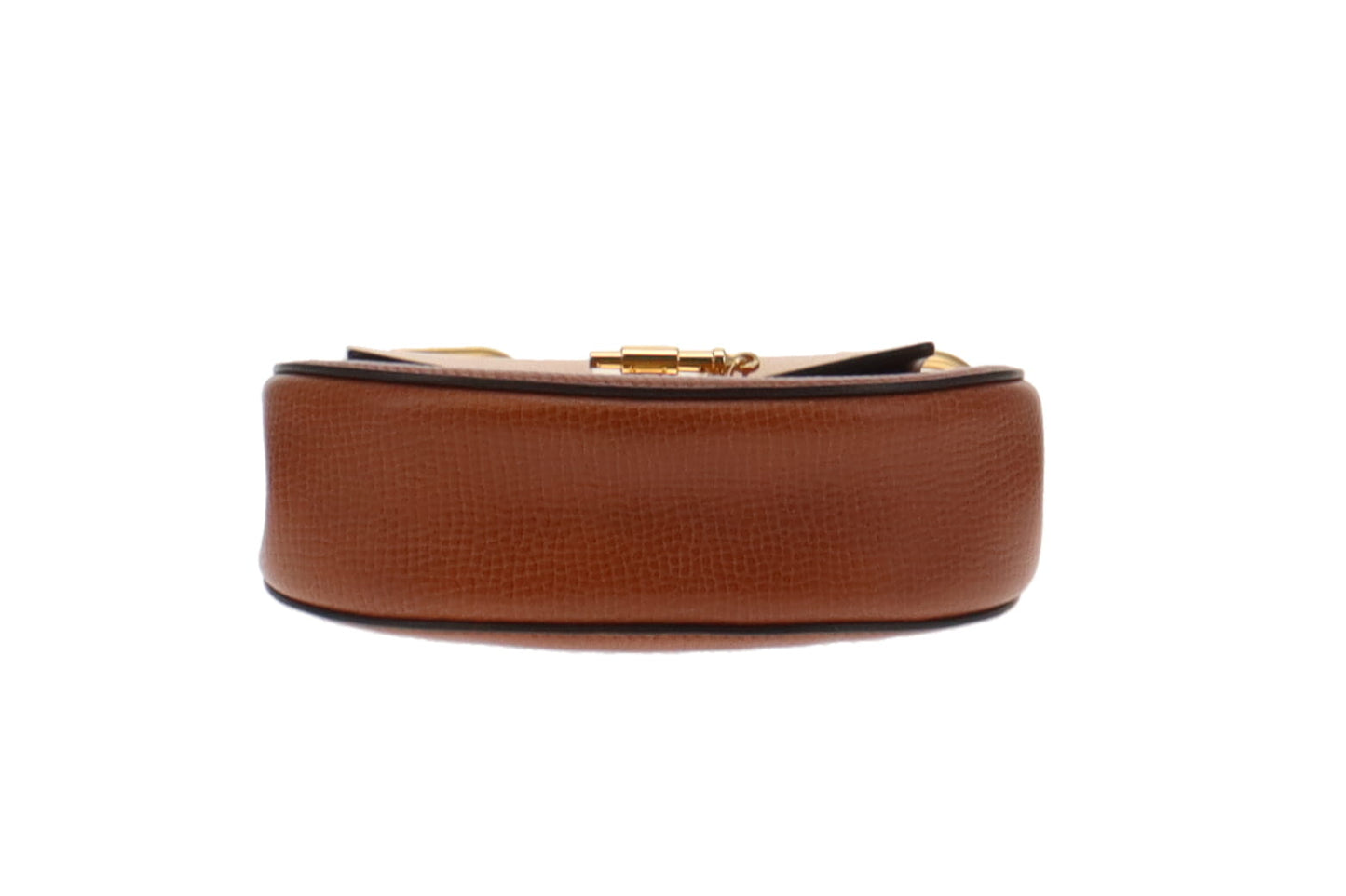 Chloe Tan Grained Leather and Mustard Smooth Leather Mini Drew