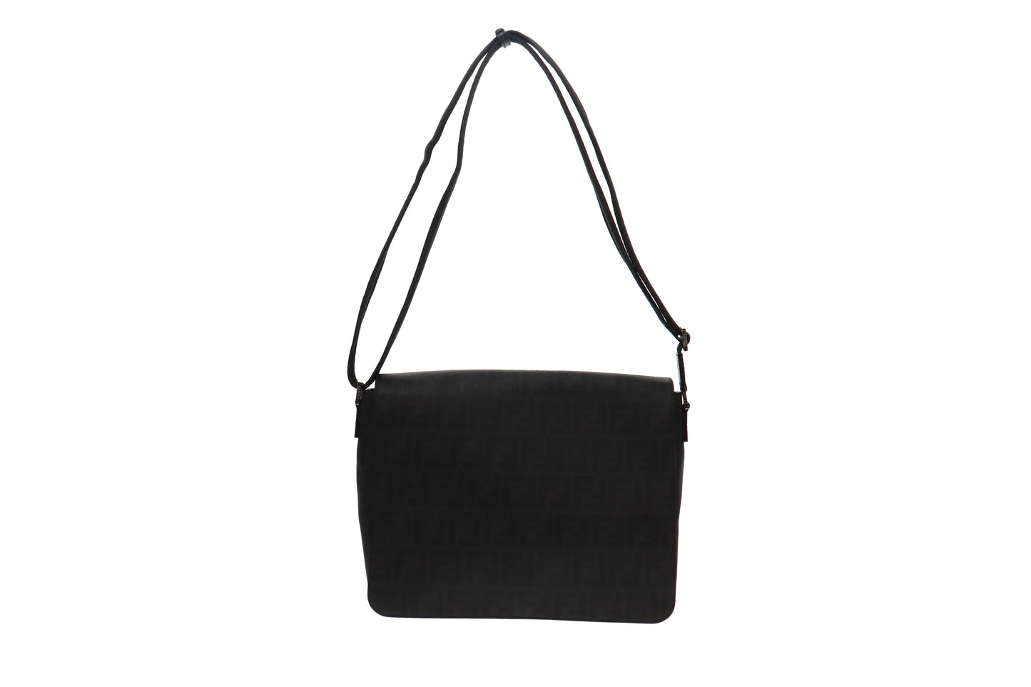 Fendi Grey Zucca Print Coated Canvas Large Messenger