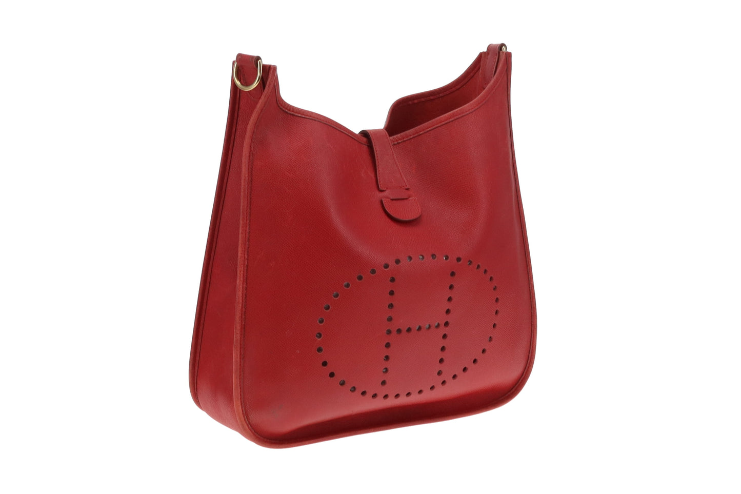 Hermes Vintage Rouge Evelyne I GM Epsom Leather 1997
