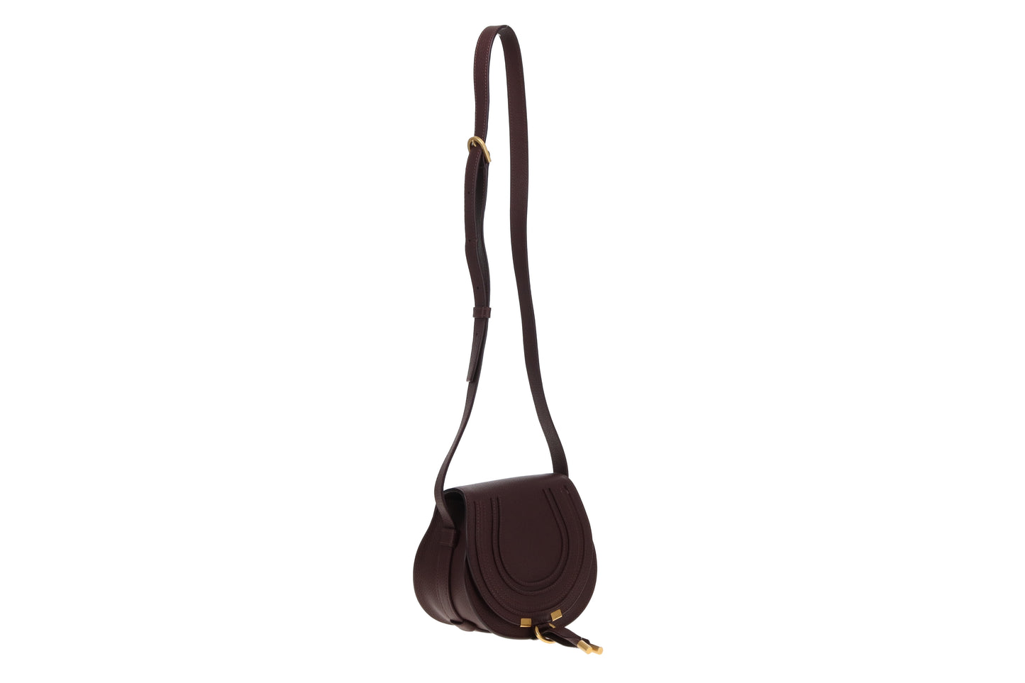 Chloe Marcie Crossbody Burgundy Leather
