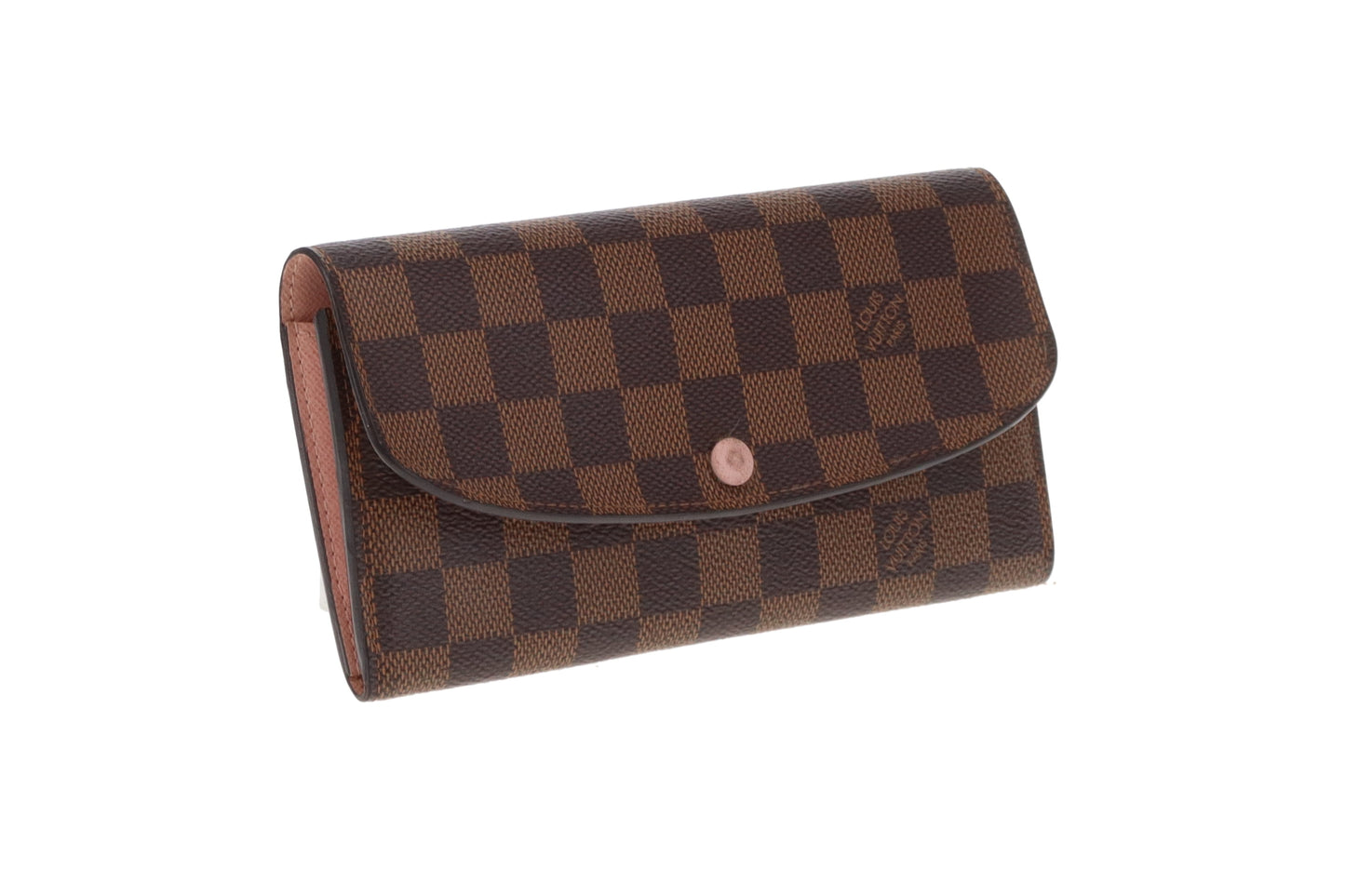 Louis Vuitton Emilie Wallet Damier Ebene & Rose Ballerine CA4188 (hotstamped LH)