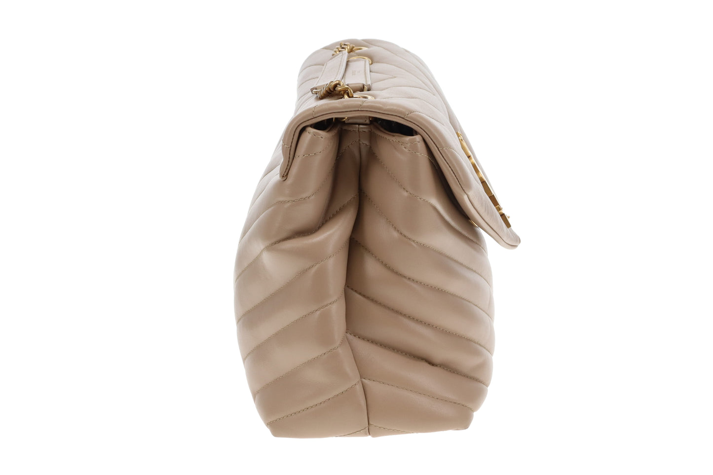 Saint Laurent Loulou Medium Beige Chevron