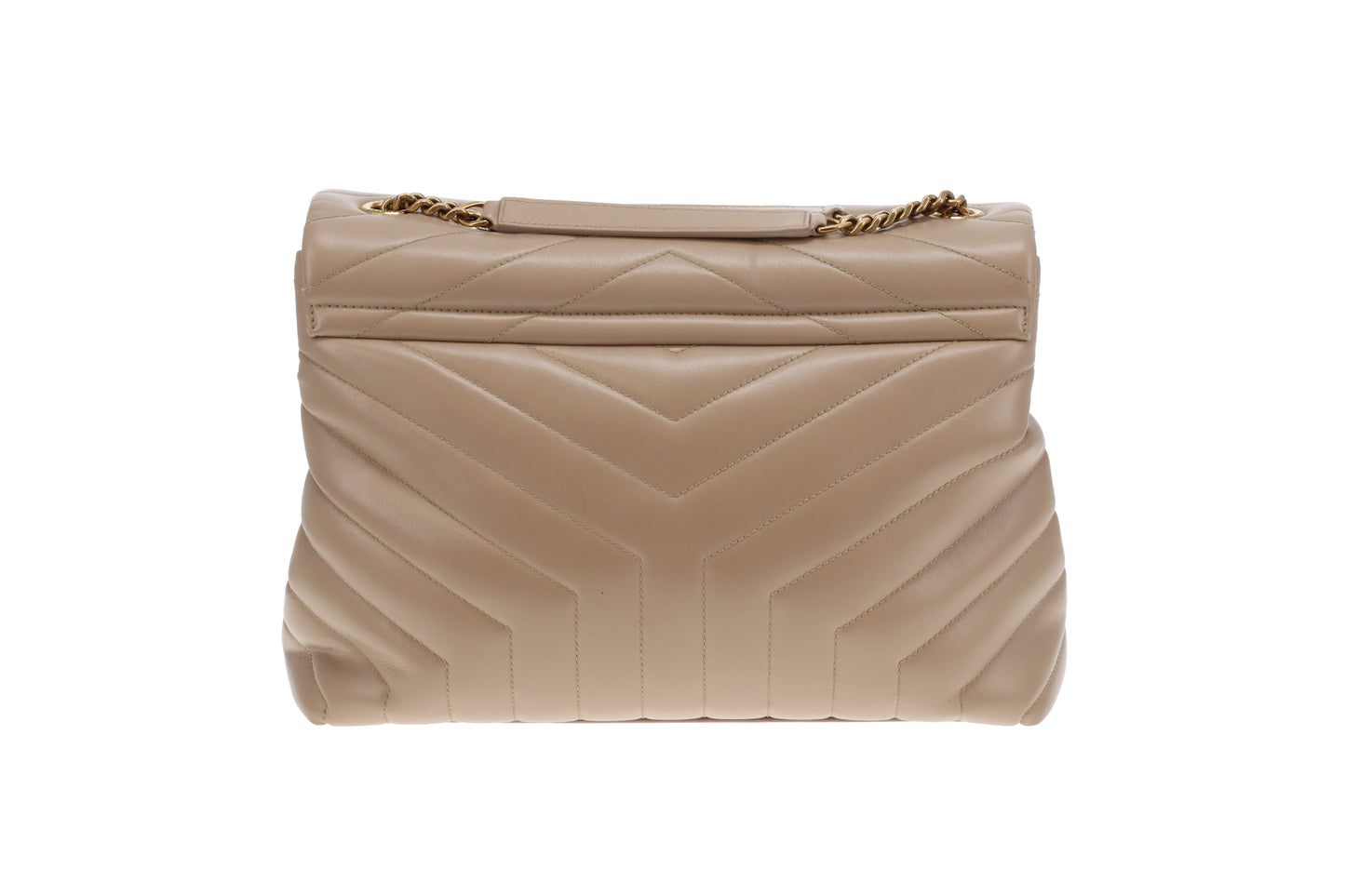 Saint Laurent Loulou Medium Beige Chevron