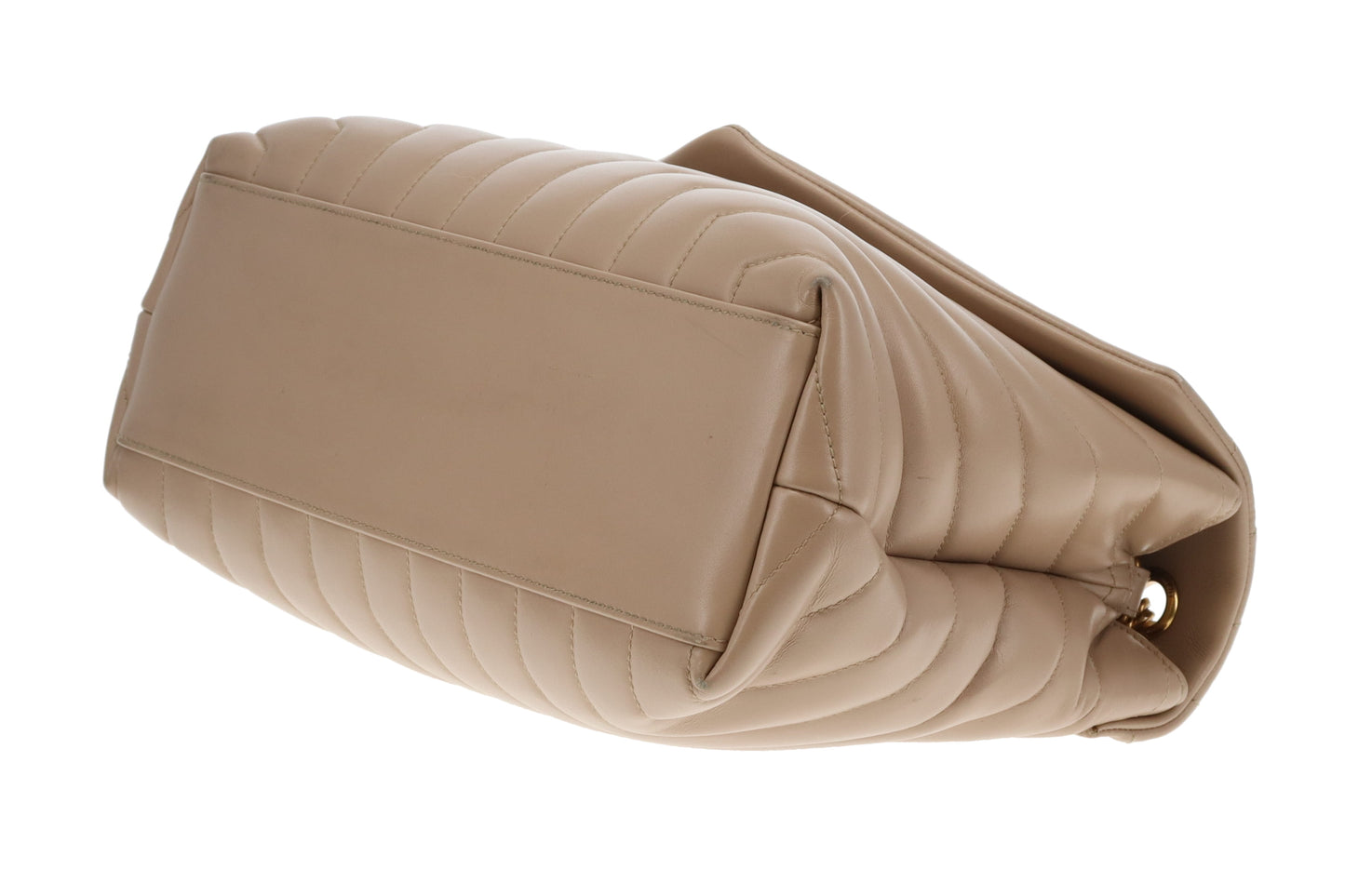 Saint Laurent Loulou Medium Beige Chevron