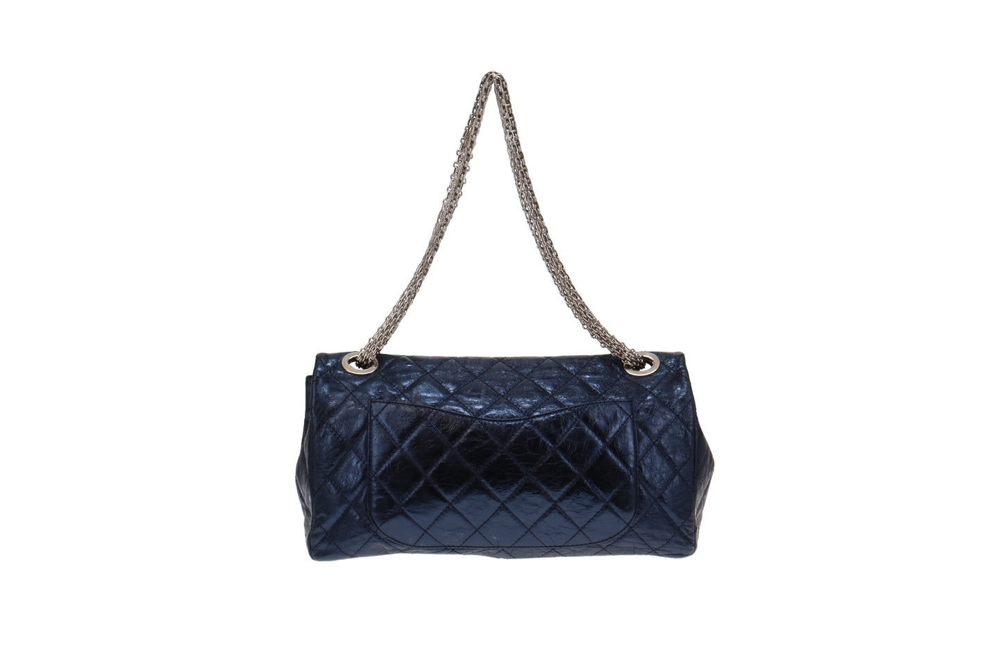 Chanel 2.55 Metallic Blue Metallic Aged Calfskin Reissue 228 Maxi Double Flap Bag 2008/09