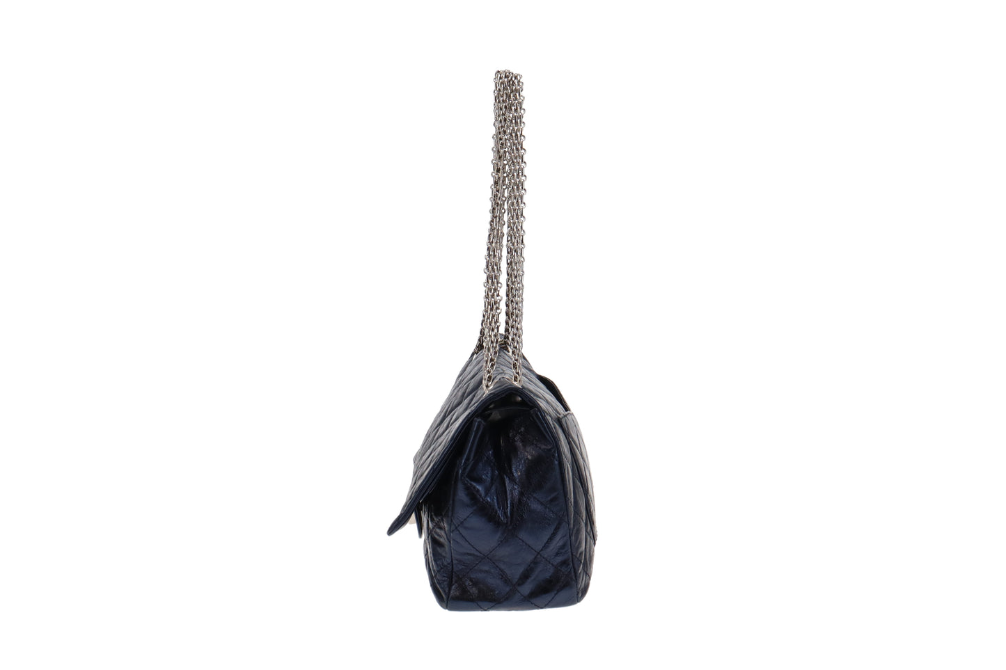 Chanel 2.55 Metallic Blue Metallic Aged Calfskin Reissue 228 Maxi Double Flap Bag 2008/09