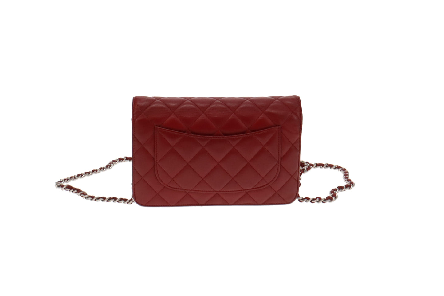 Chanel Deep Red Classic Wallet on Chain 2012
