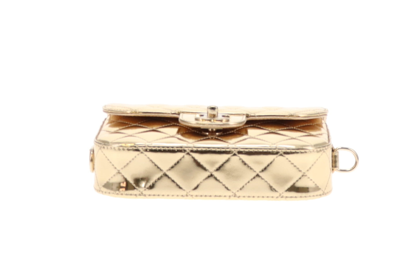 Chanel Mini Flap Bag in Mirrored Calf with Star Coin Purse in Metallic Calf 2024