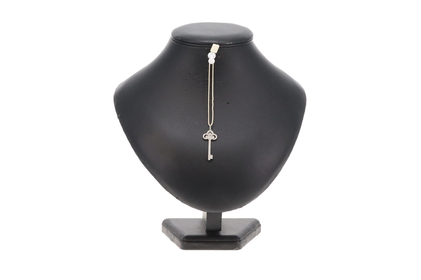Tiffany & Co Fleur de Lis Key Pendant In Platinum With Brilliant Diamonds