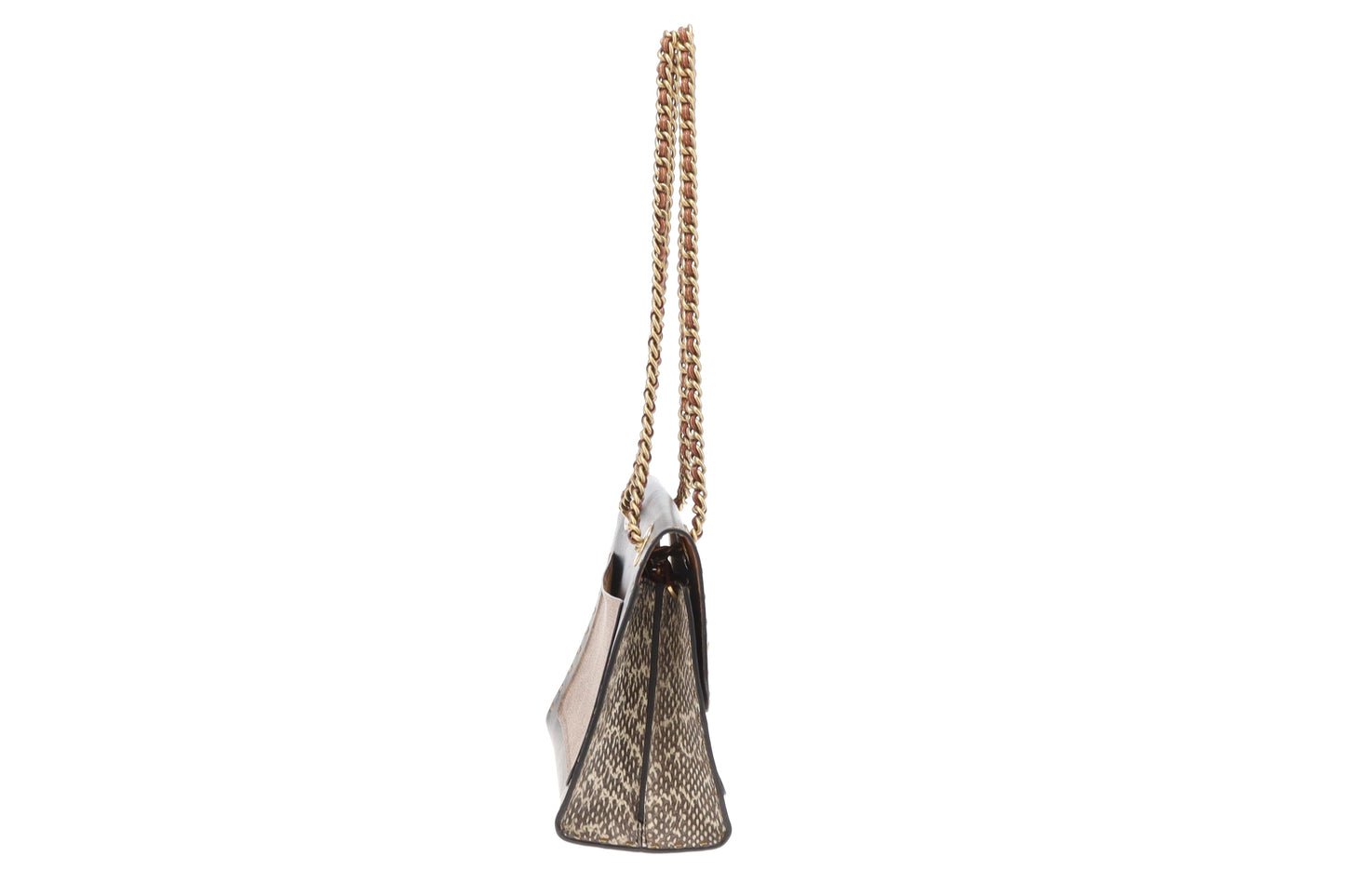 Coach Parker Turnlock Chain Bag In Canvas & Leather & Python Print