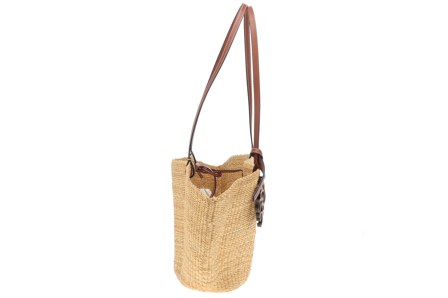 Loewe Shell Raffia Basket Bag