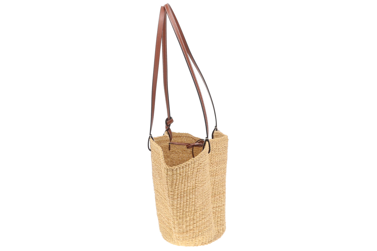 Loewe Shell Raffia Basket Bag