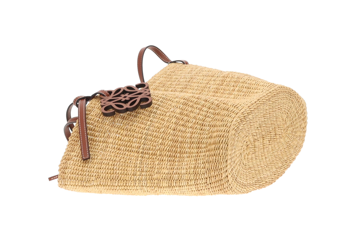 Loewe Shell Raffia Basket Bag