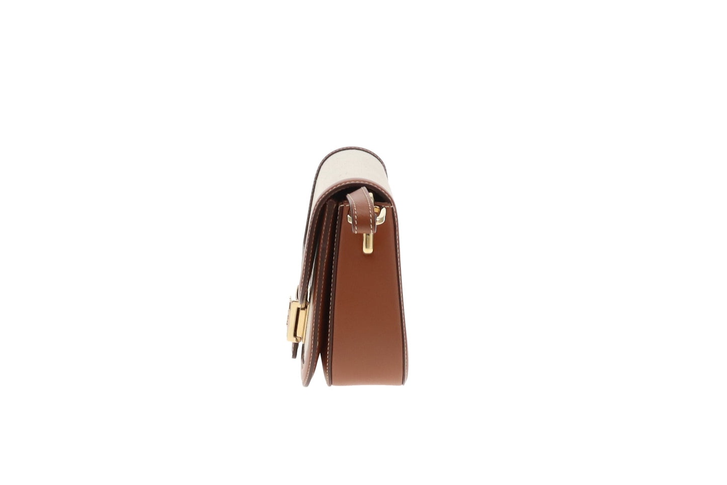 Prada Embleme Flap Bag Brown Leather and Linen
