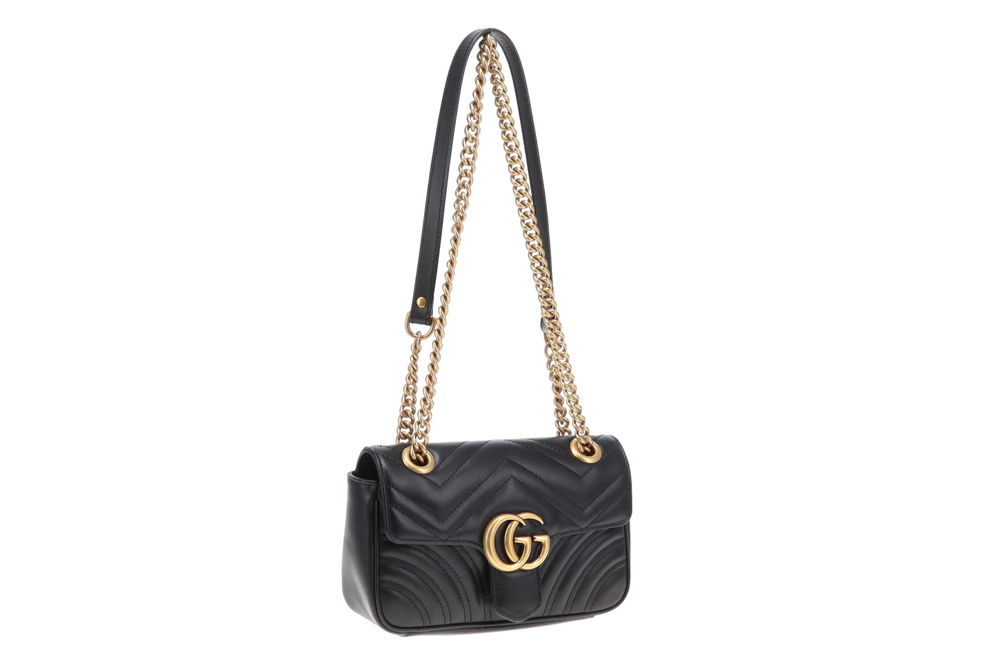 Gucci Marmont Flap Bag Mini Black GHW