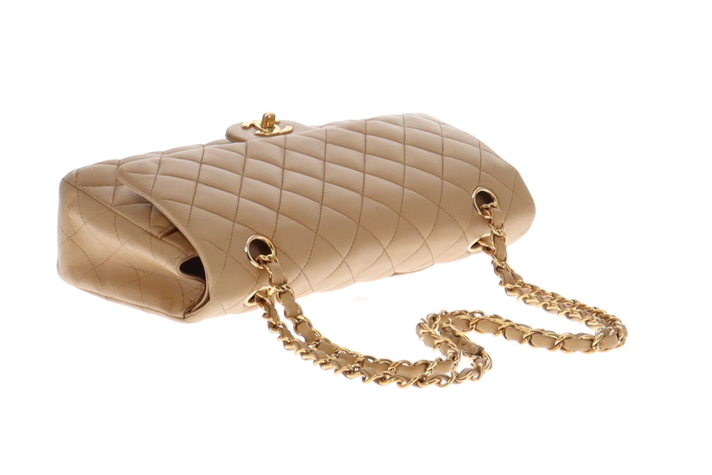 Chanel Lambskin Beige Medium Double Flap 06/08