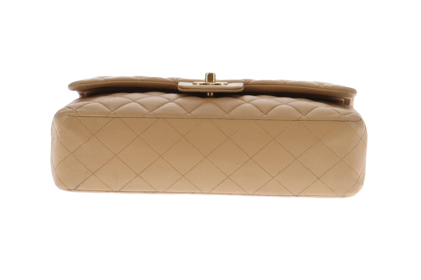 Chanel Lambskin Beige Medium Double Flap 06/08