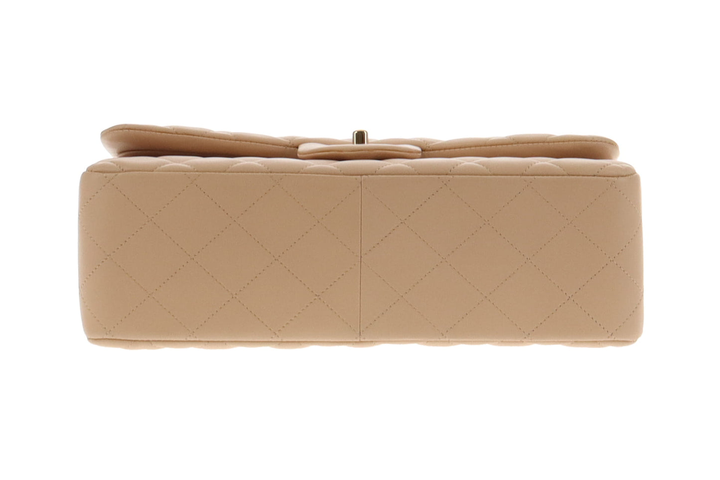 Chanel Beige Lambskin GHW Classic Jumbo Double Flap 2011