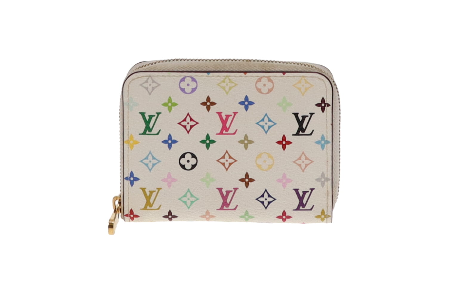 Louis Vuitton White Multi Zippy Coin Purse SN3174 2014