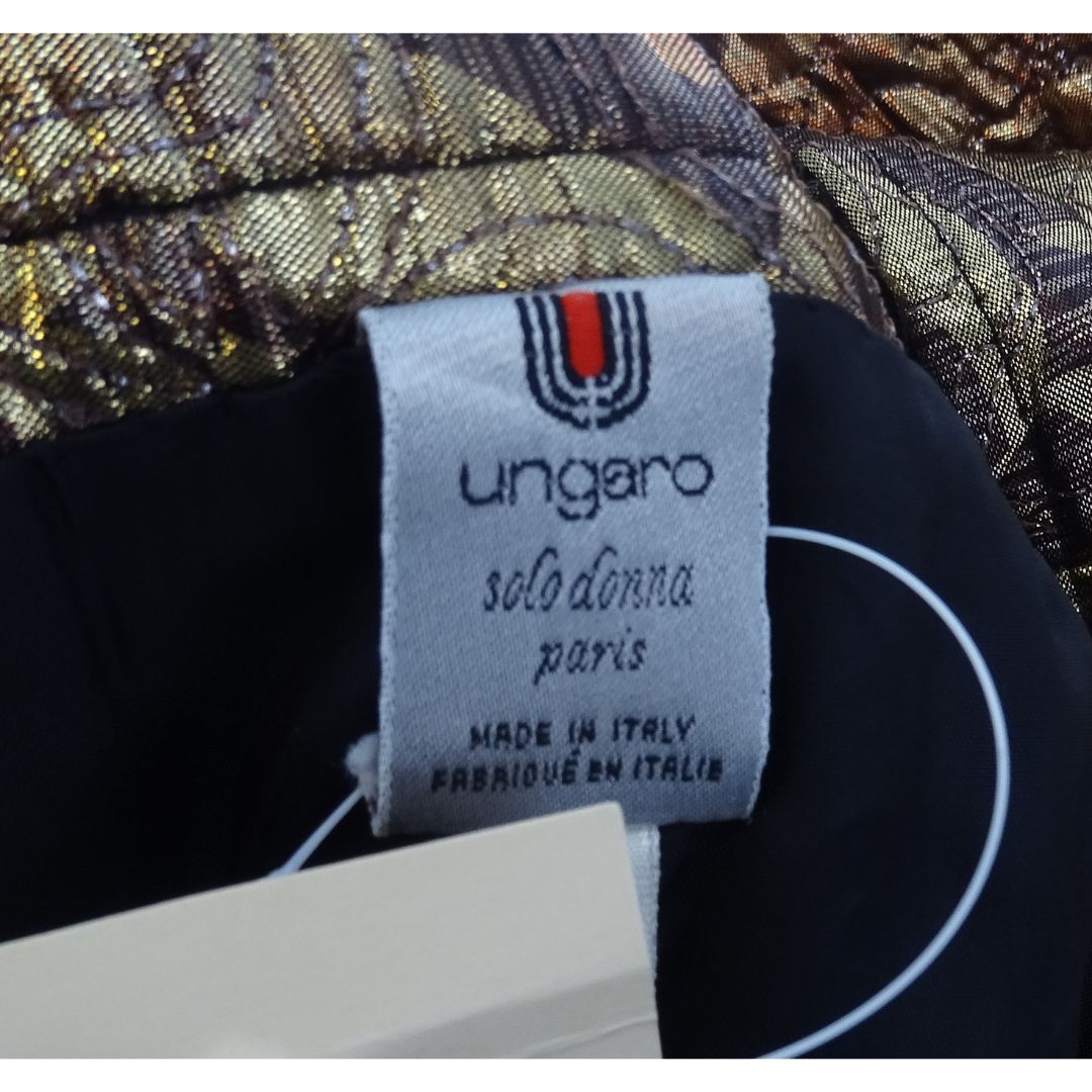 Ungaro Vntage 2 Piece Metallic Gold Suit Size 12