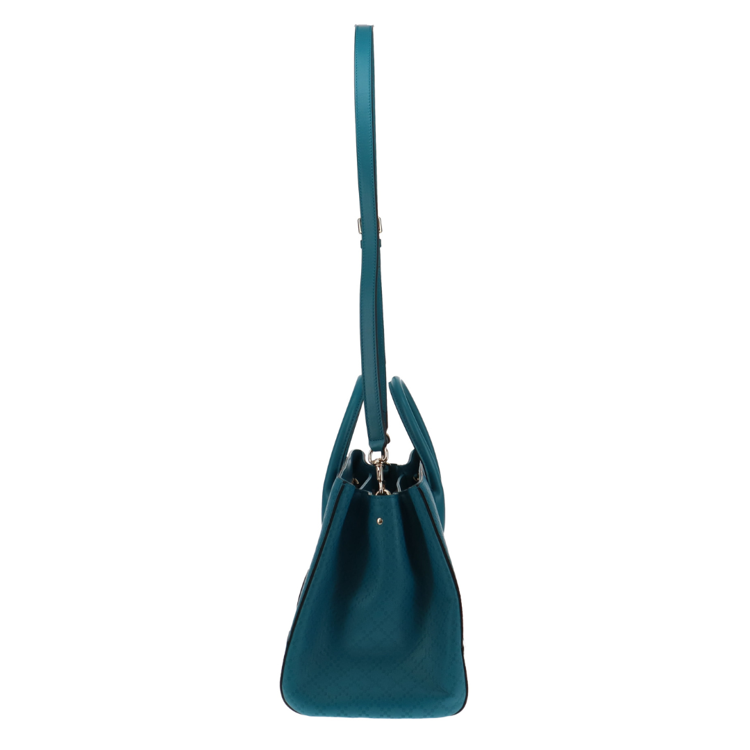 Gucci Teal Diamante Tote with Strap
