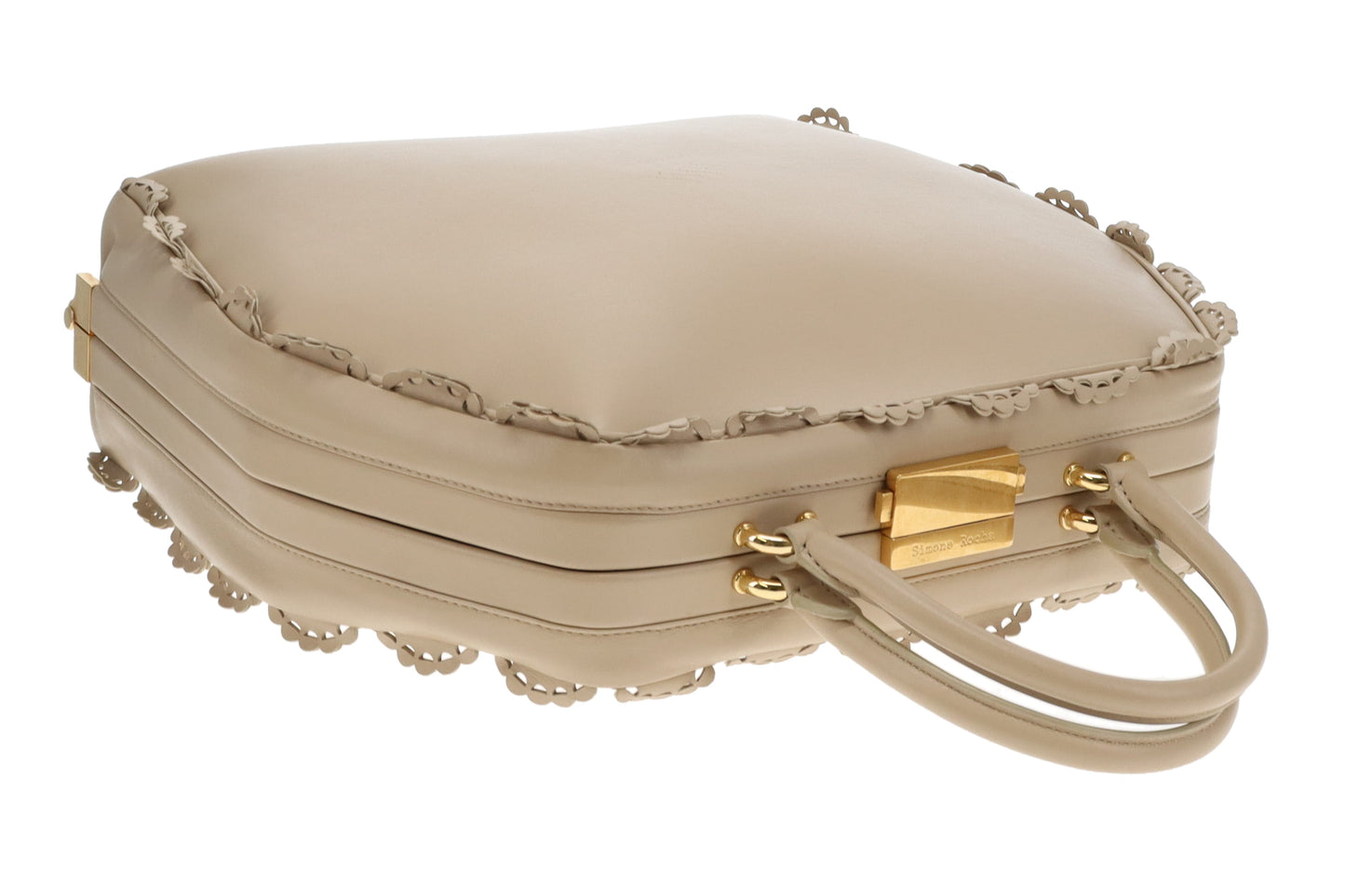 Simone Rocha Scallop Trim Frame Tote Nude