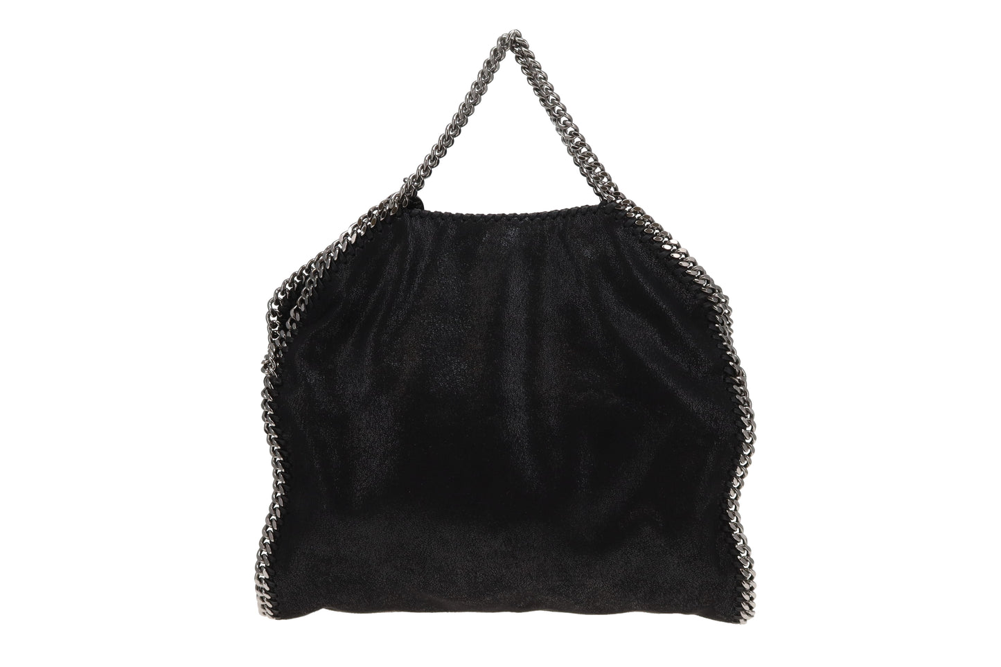 Stella McCartney Black Shaggy Deer SHW Falabella 3 Chain Bag