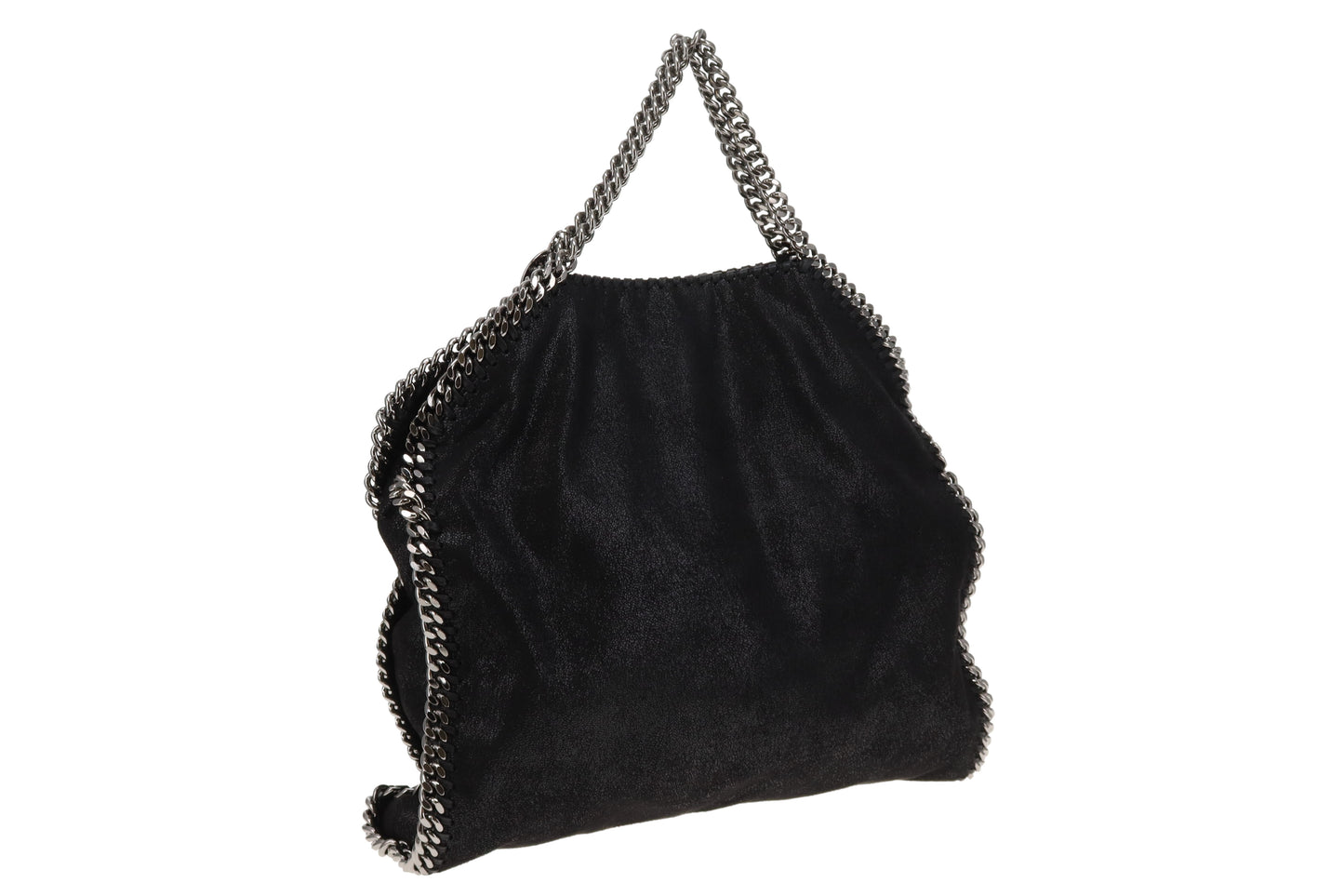 Stella McCartney Black Shaggy Deer SHW Falabella 3 Chain Bag