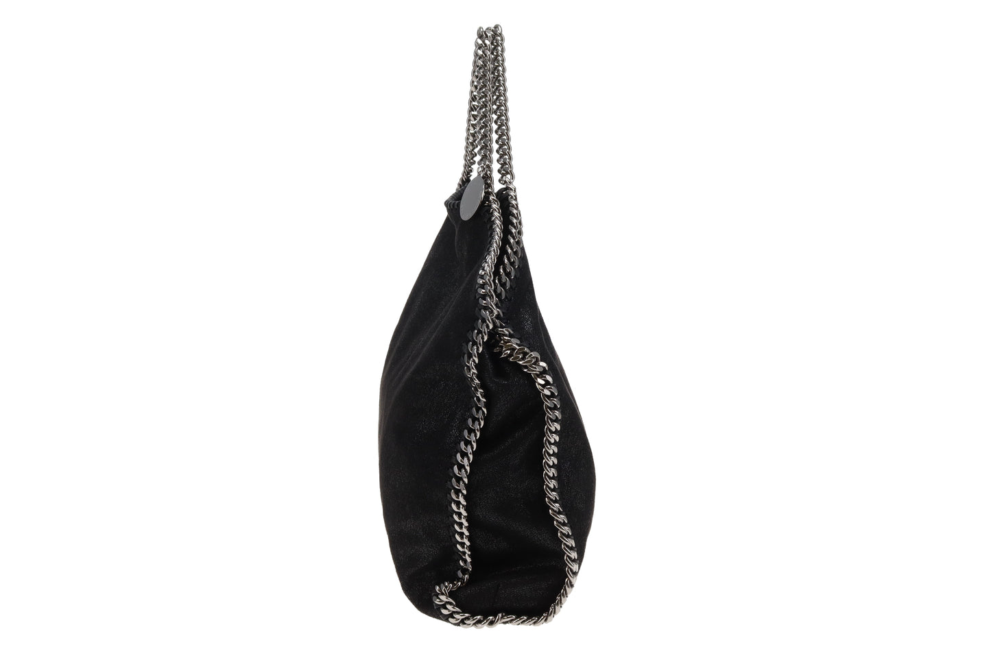 Stella McCartney Black Shaggy Deer SHW Falabella 3 Chain Bag