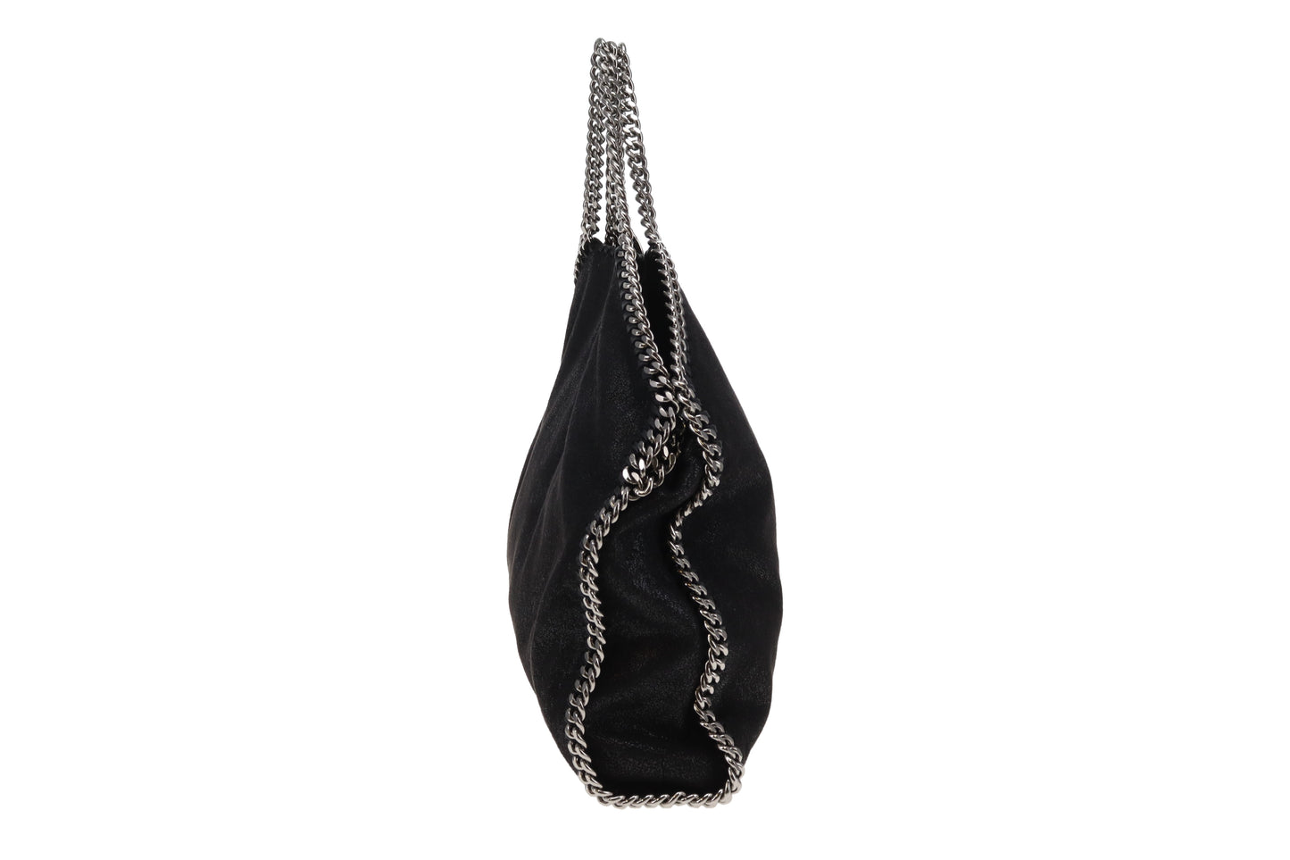 Stella McCartney Black Shaggy Deer SHW Falabella 3 Chain Bag