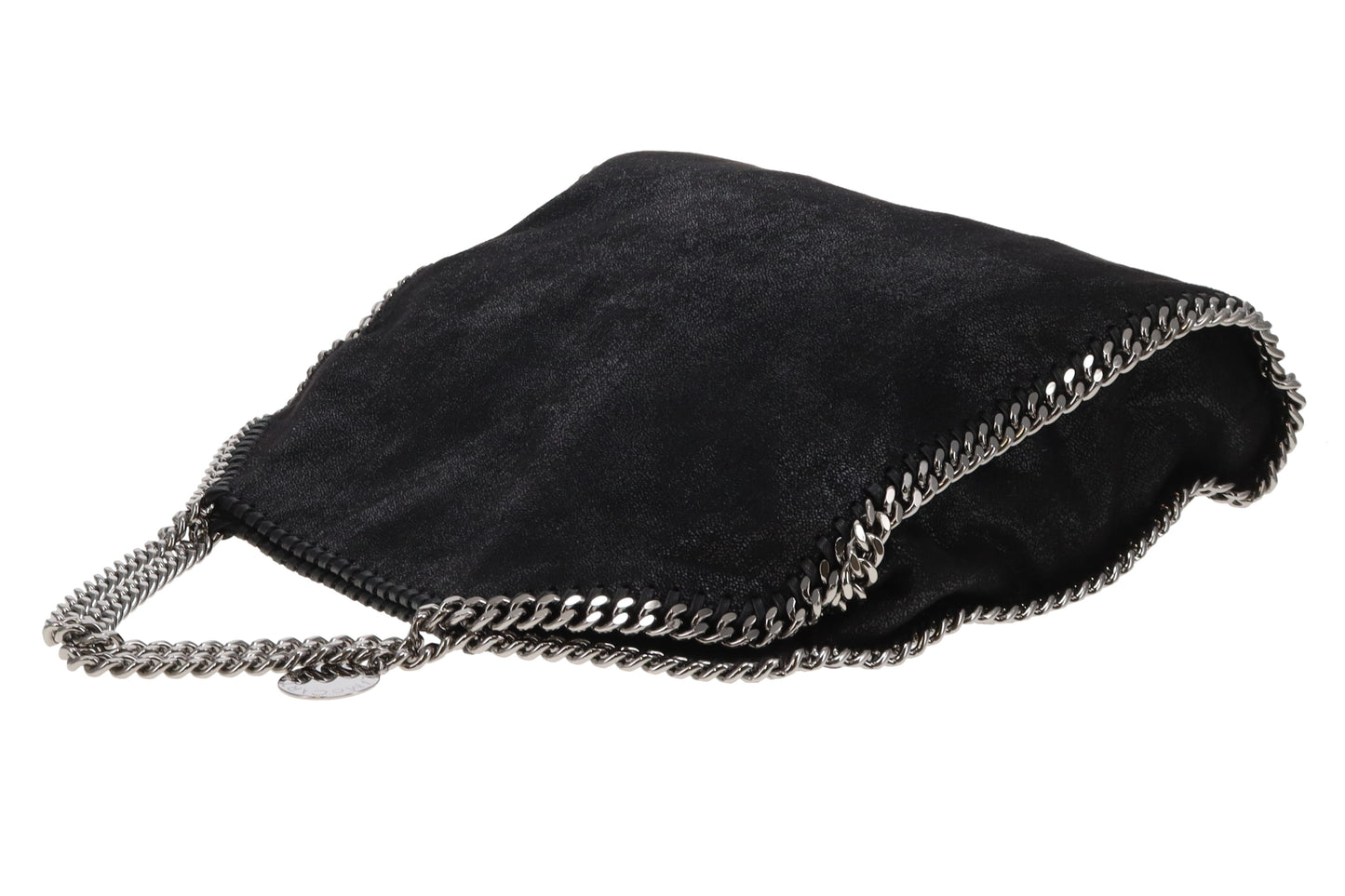 Stella McCartney Black Shaggy Deer SHW Falabella 3 Chain Bag