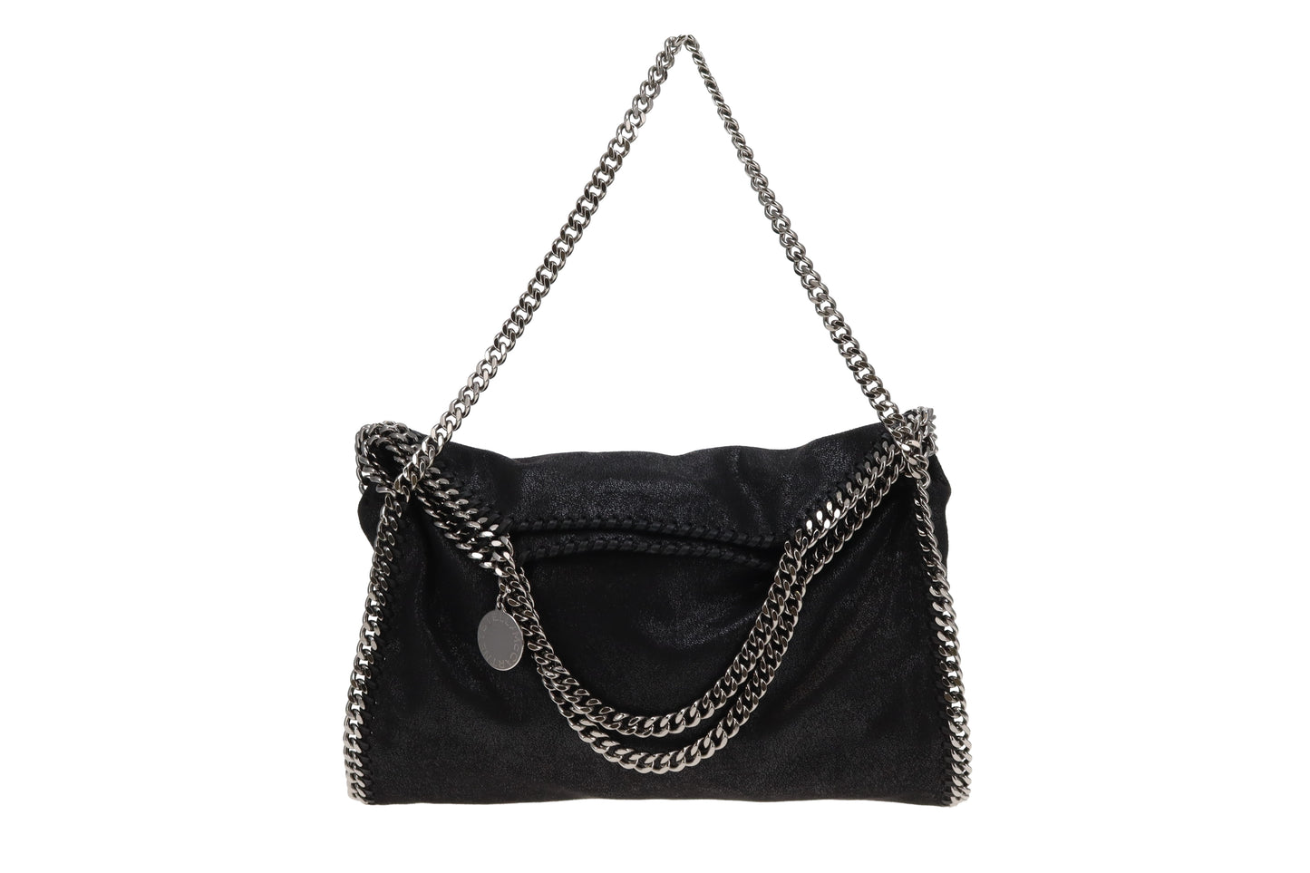 Stella McCartney Black Shaggy Deer SHW Falabella 3 Chain Bag