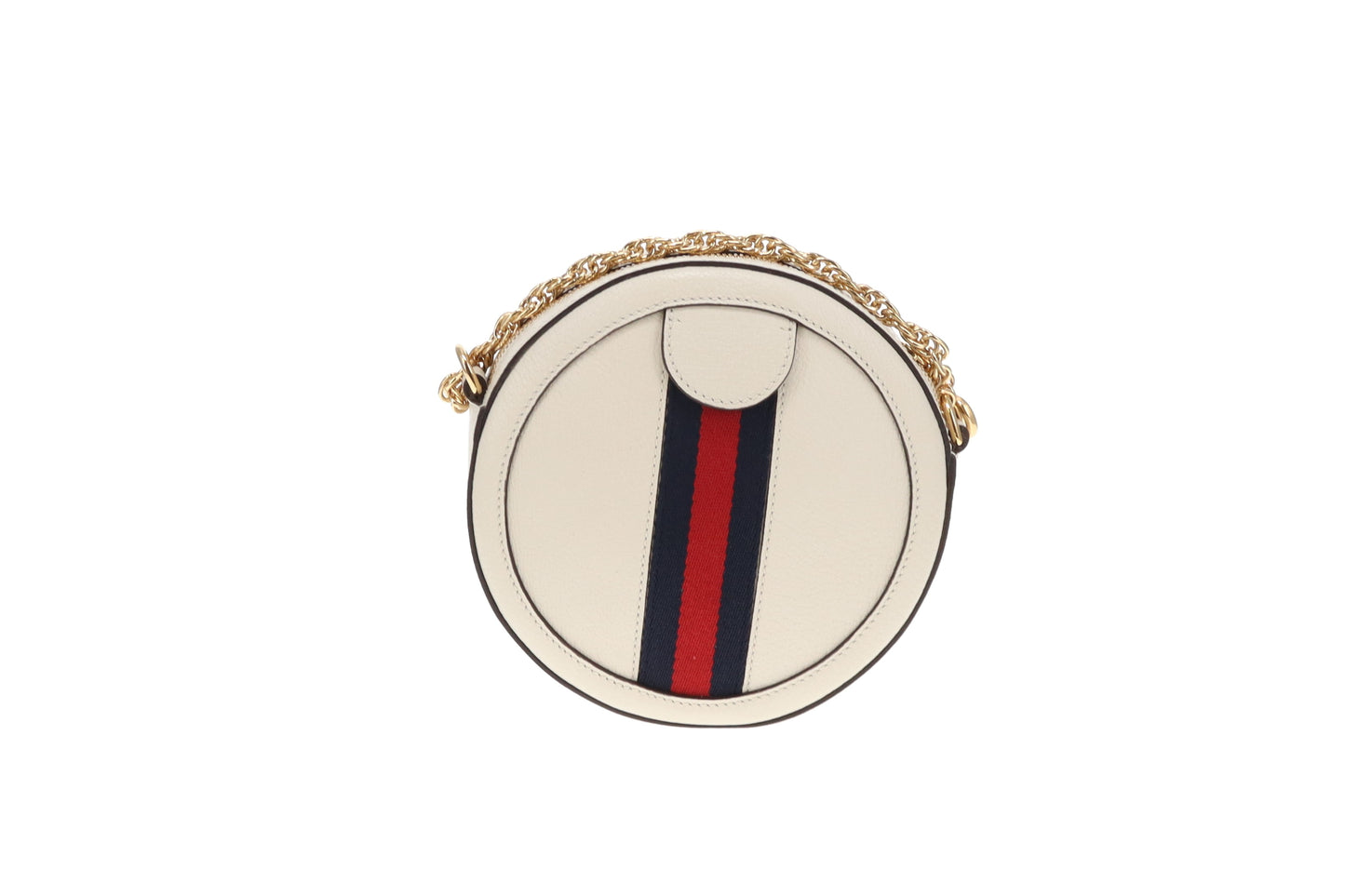 Gucci Ophidia Round Crossbody Bag Cream Leather