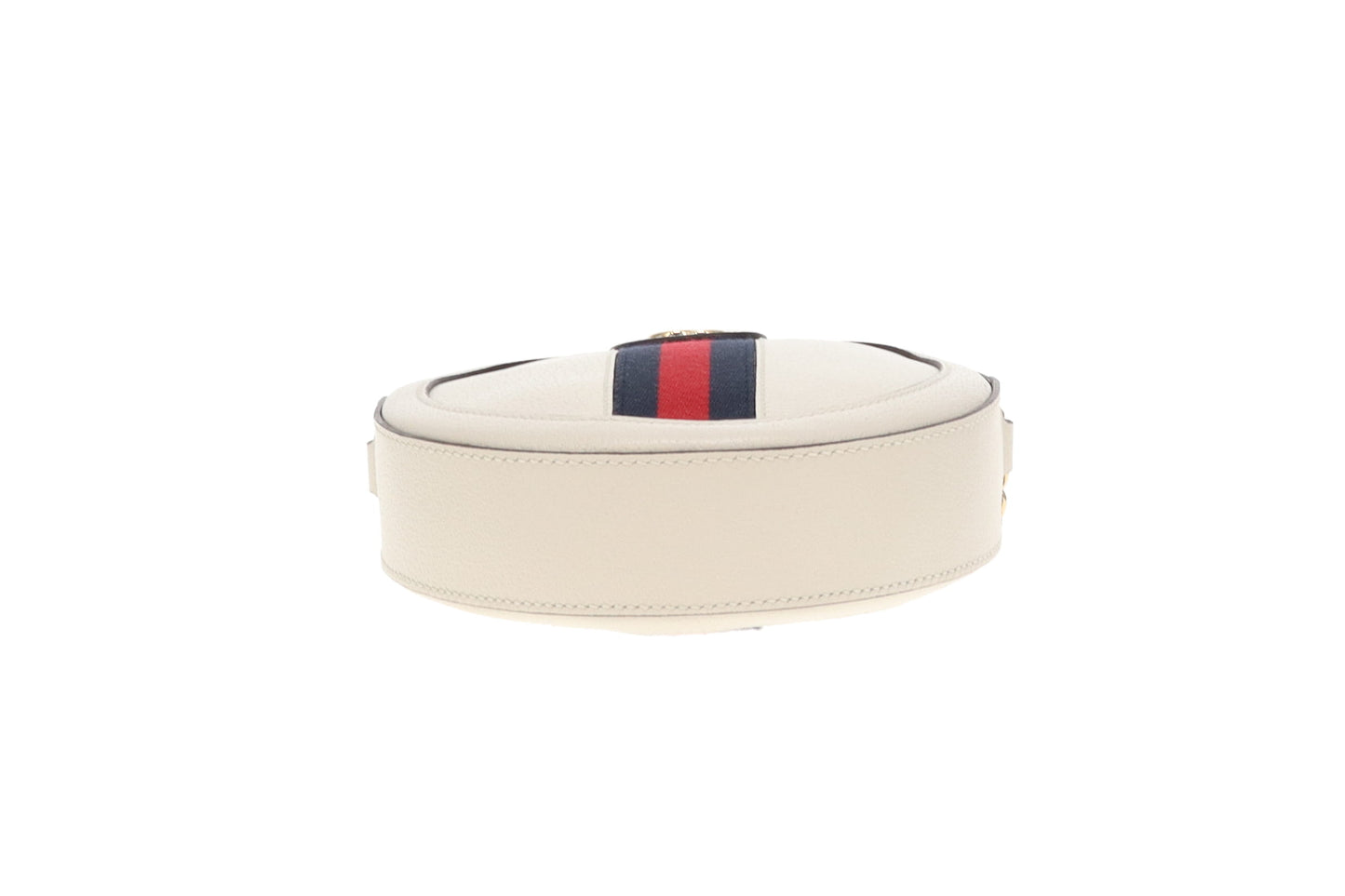 Gucci Ophidia Round Crossbody Bag Cream Leather