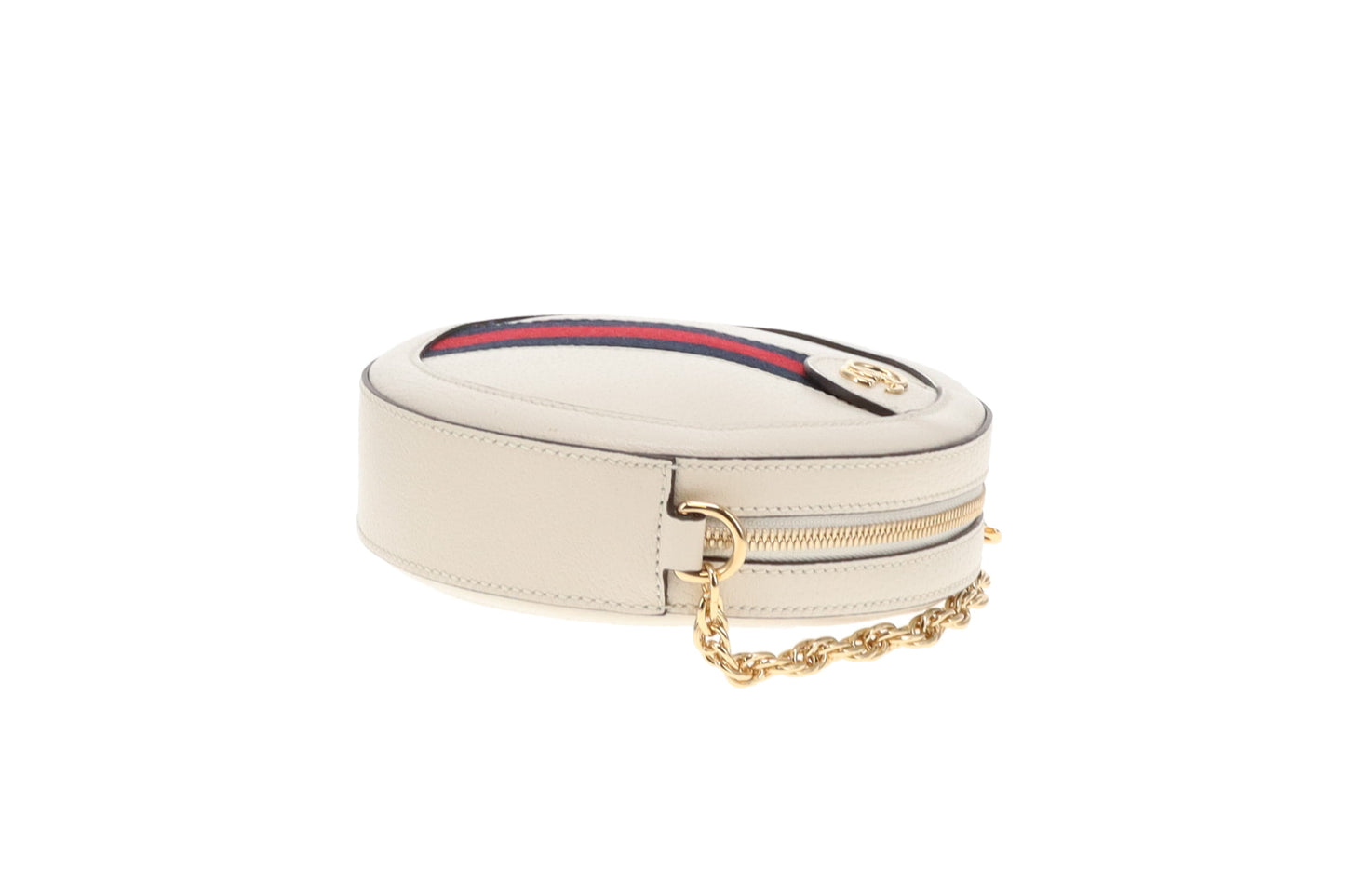 Gucci Ophidia Round Crossbody Bag Cream Leather