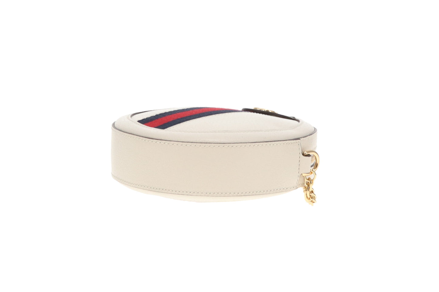 Gucci Ophidia Round Crossbody Bag Cream Leather