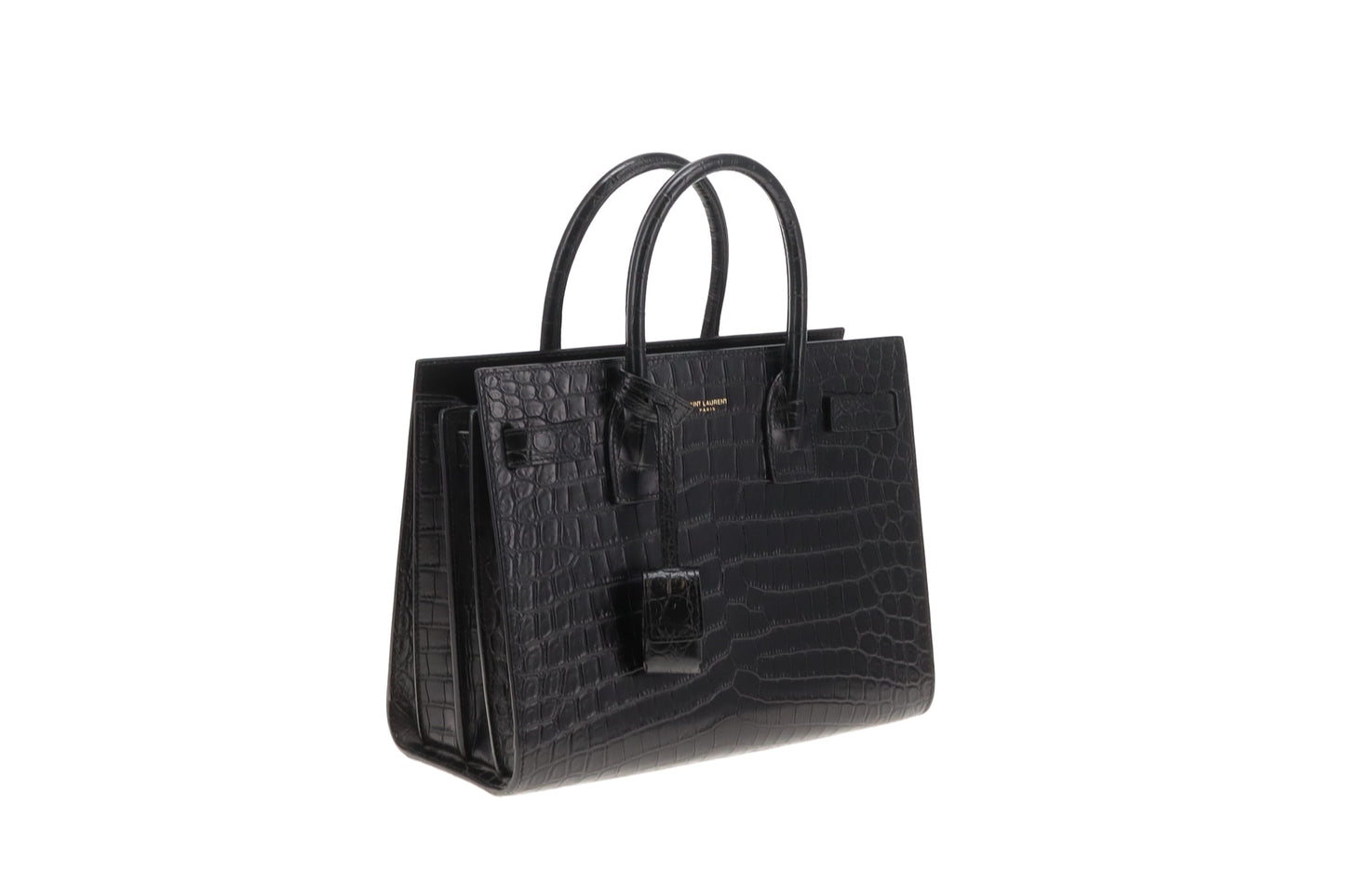 Saint Laurent Sac De Jour Baby Black Croc