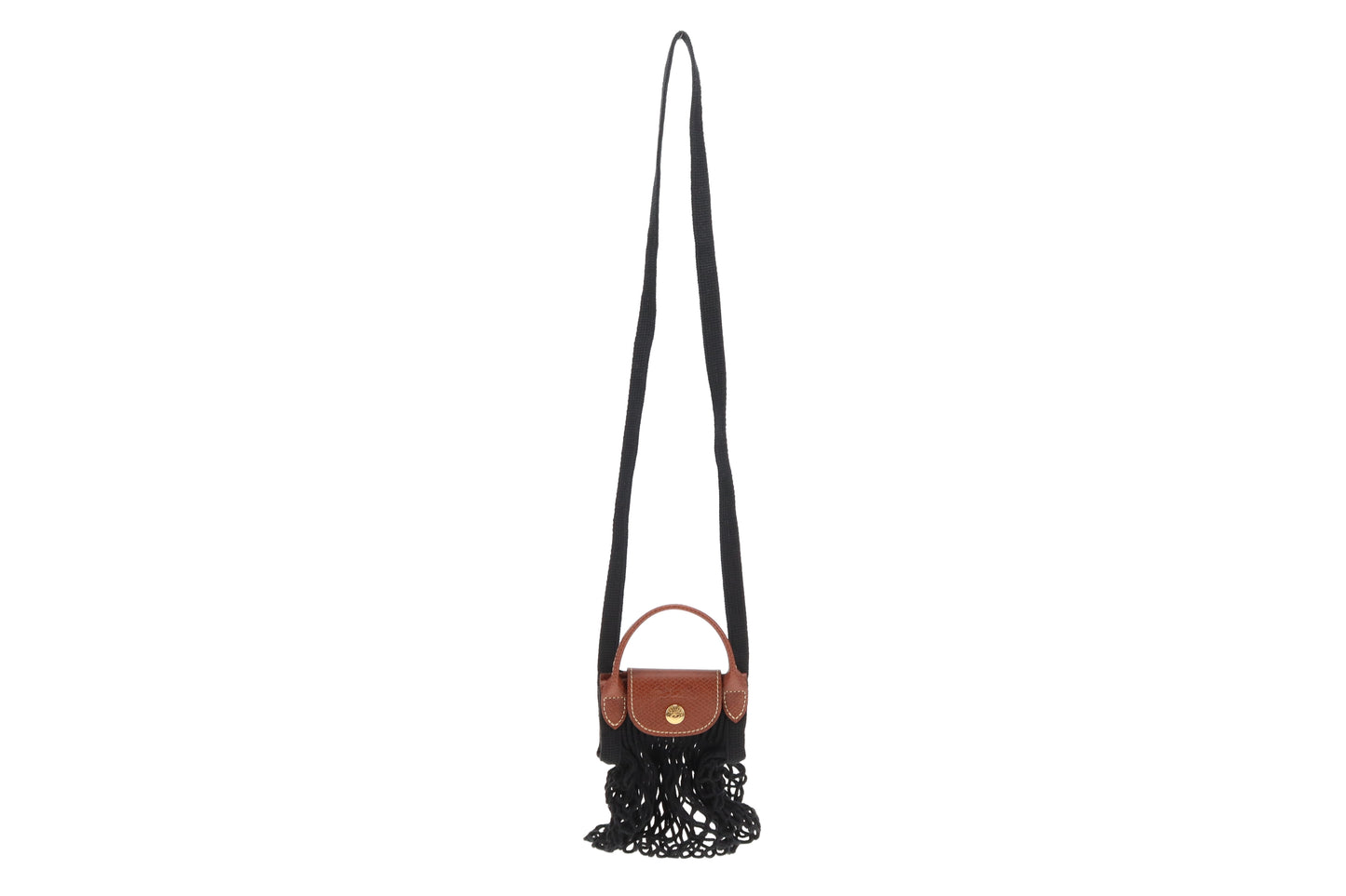 Longchamp Le Pliage Filet Ecru XS Mesh Bag