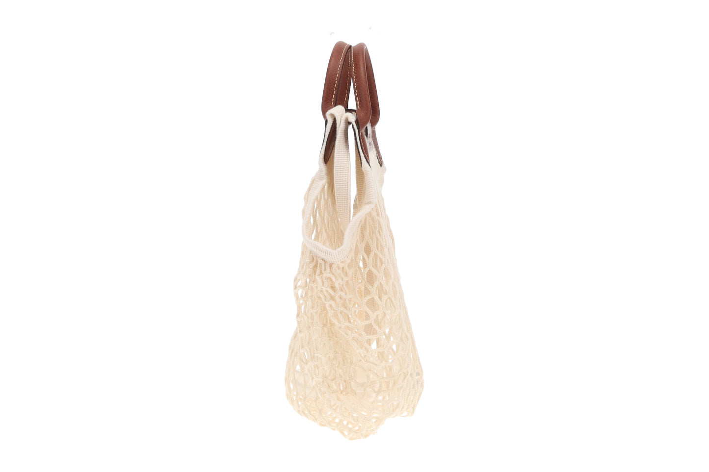 Longchamp Le Pliage Filet Ecru L Mesh Bag