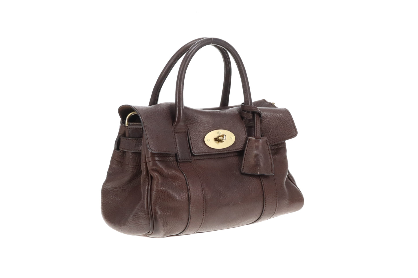 Mulberry Bayswater Satchel with Strap Dark Brown Leather