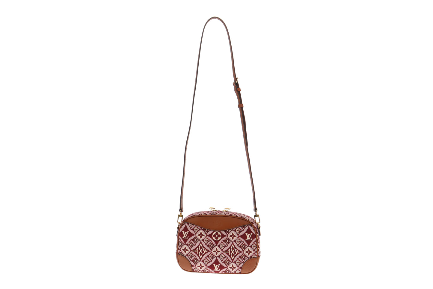 Louis Vuitton Burgundy Jacquard Since 1854 Canvas Mini Deauville PL4200