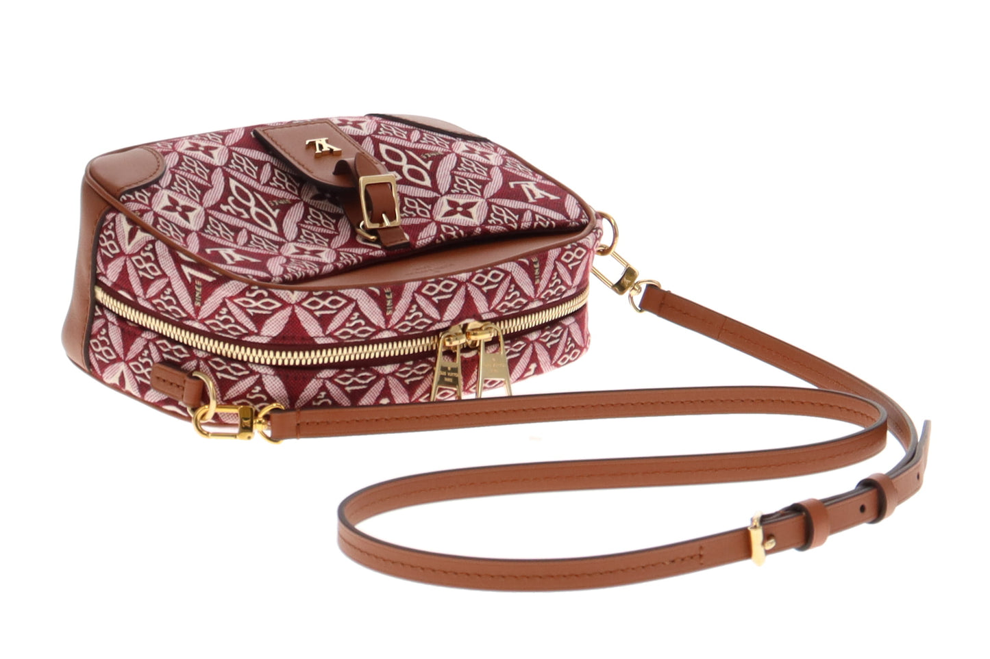 Louis Vuitton Burgundy Jacquard Since 1854 Canvas Mini Deauville PL4200