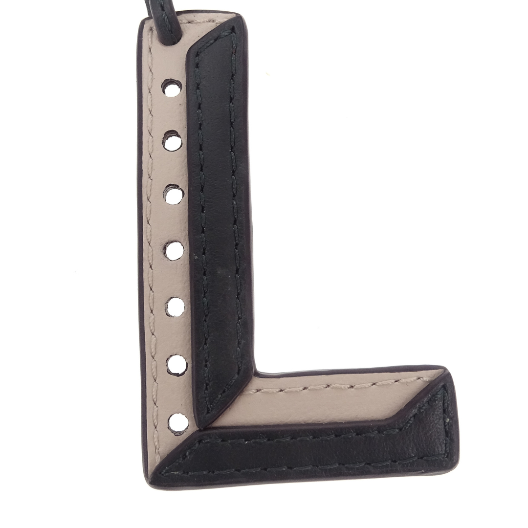 Mulberry Silky Calf Leather L Keyring/Charm Green & Chalk