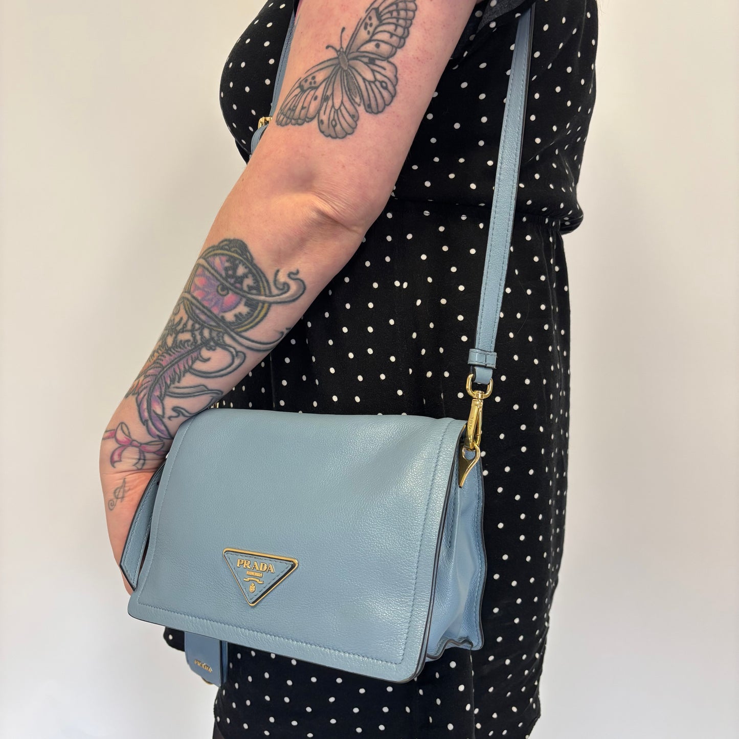 Prada Glace'Calf Astrale Crossbody Bag